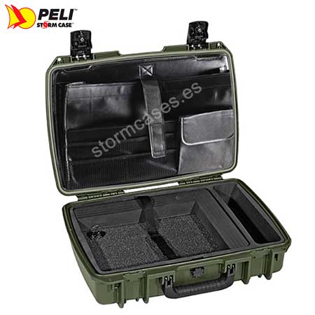 Maletín Storm Case iM2370 verde militar con bandeja y divisores para PC
