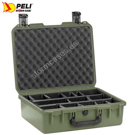 PELICAN STORM CASE iM2400 verde con divisores